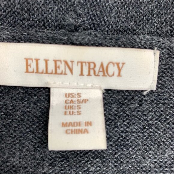 Ellen Tracy Long Wool Blend Open Vest size small - Picture 3 of 6